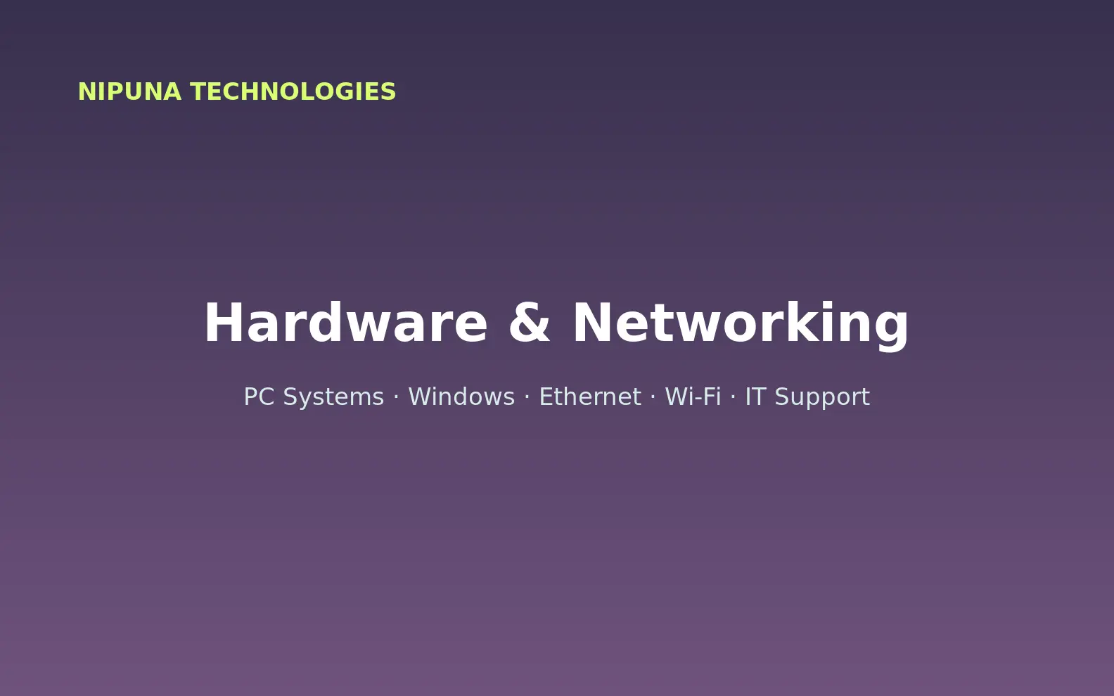 Hardware & Networking Course in Guntur practical training with instructor guidance